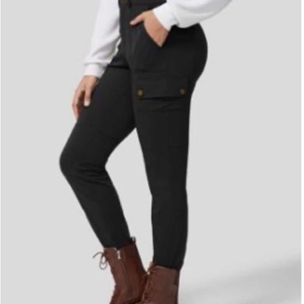 HALARA Black high-waisted Skinny Cargo Joggers